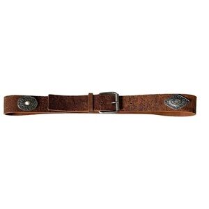 GARUGLIERI Italy Vintage Brown Leather Western Cowboy Belt L